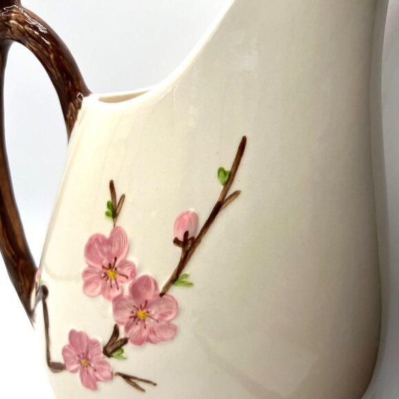 Vintage Large Metlox Poppytrail Peach Blossom Water Pitcher 64 oz | HTF Mid Cent - Picture 4 of 14